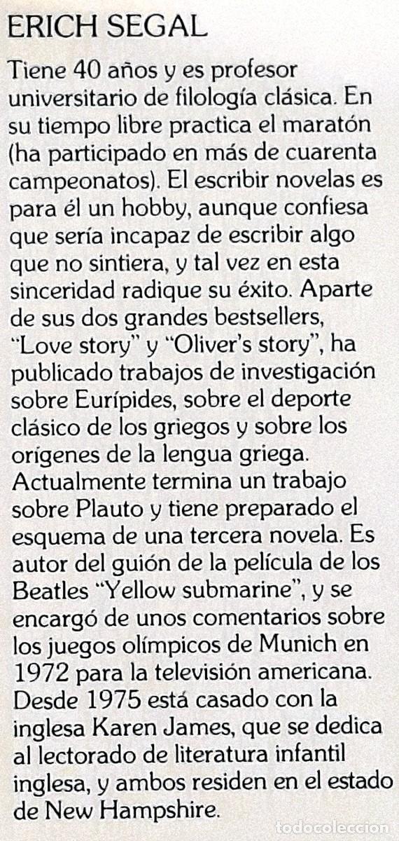 Libros de segunda mano: Olivers Story - Erich Segal - Foto 3