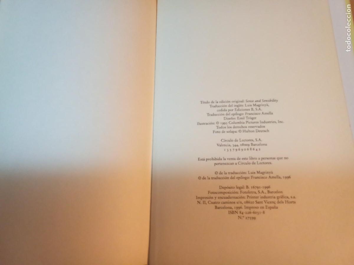 Libros de segunda mano: JUICIO Y SENTIMIENTO DE JANE AUSTEN - Foto 3