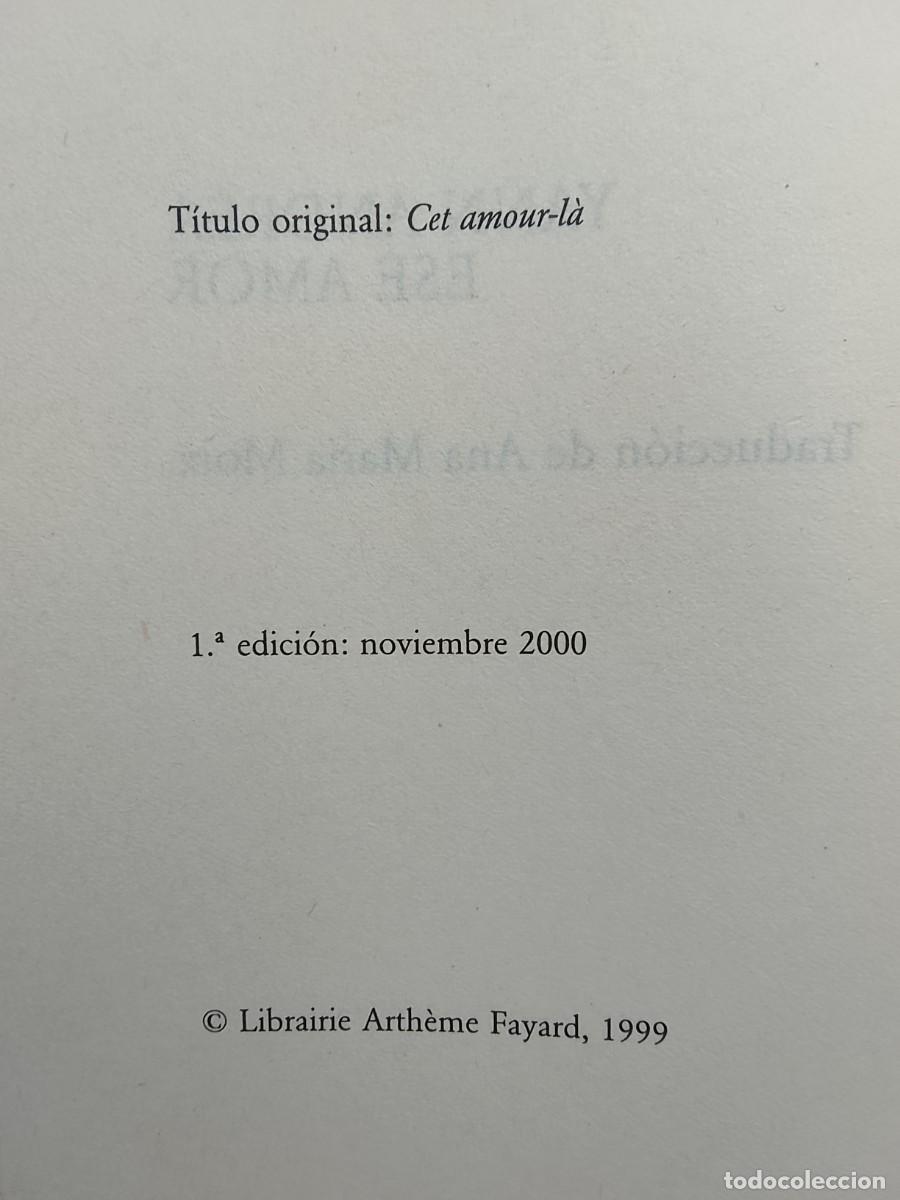 Libros de segunda mano: Ese amor. Yann Andr&eacute;a - Foto 3