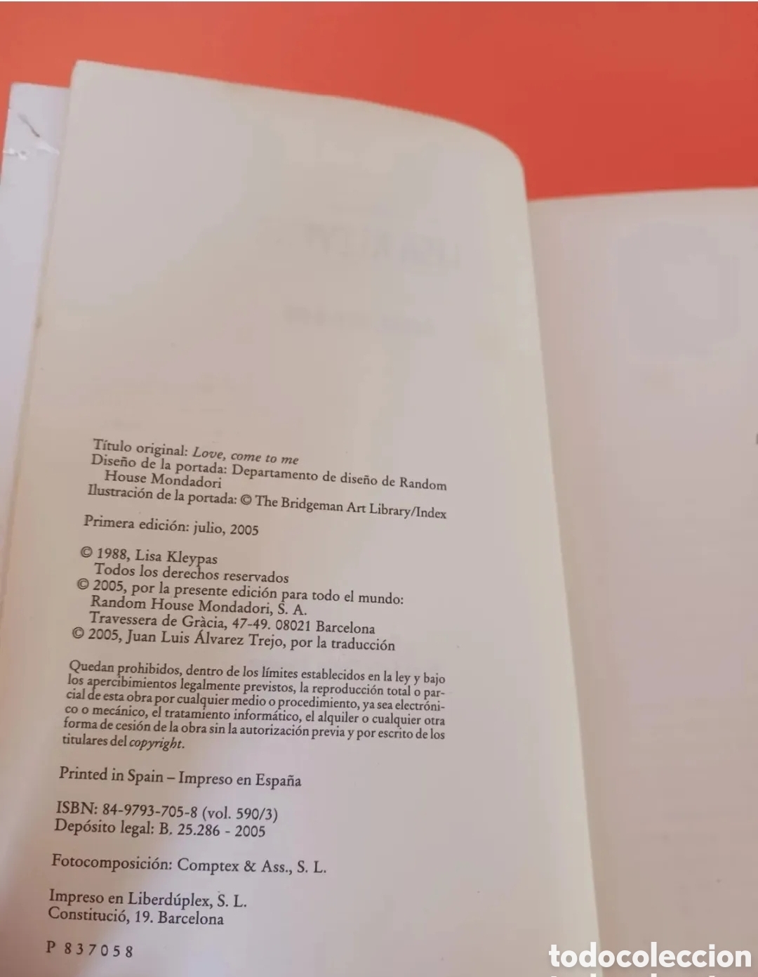 Libros de segunda mano: Libro Amor, ven a mi. Lisa Kleypas. - Foto 2