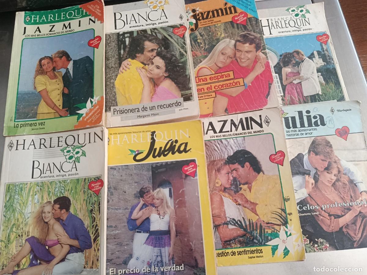 Libros de segunda mano: LOTE DE 8 NOVELAS ROMANTICAS-e.d. HARLEQUIN-a&ntilde;o 1993 aproximado- Tapa blanda-medidas 19X 14 Cm-