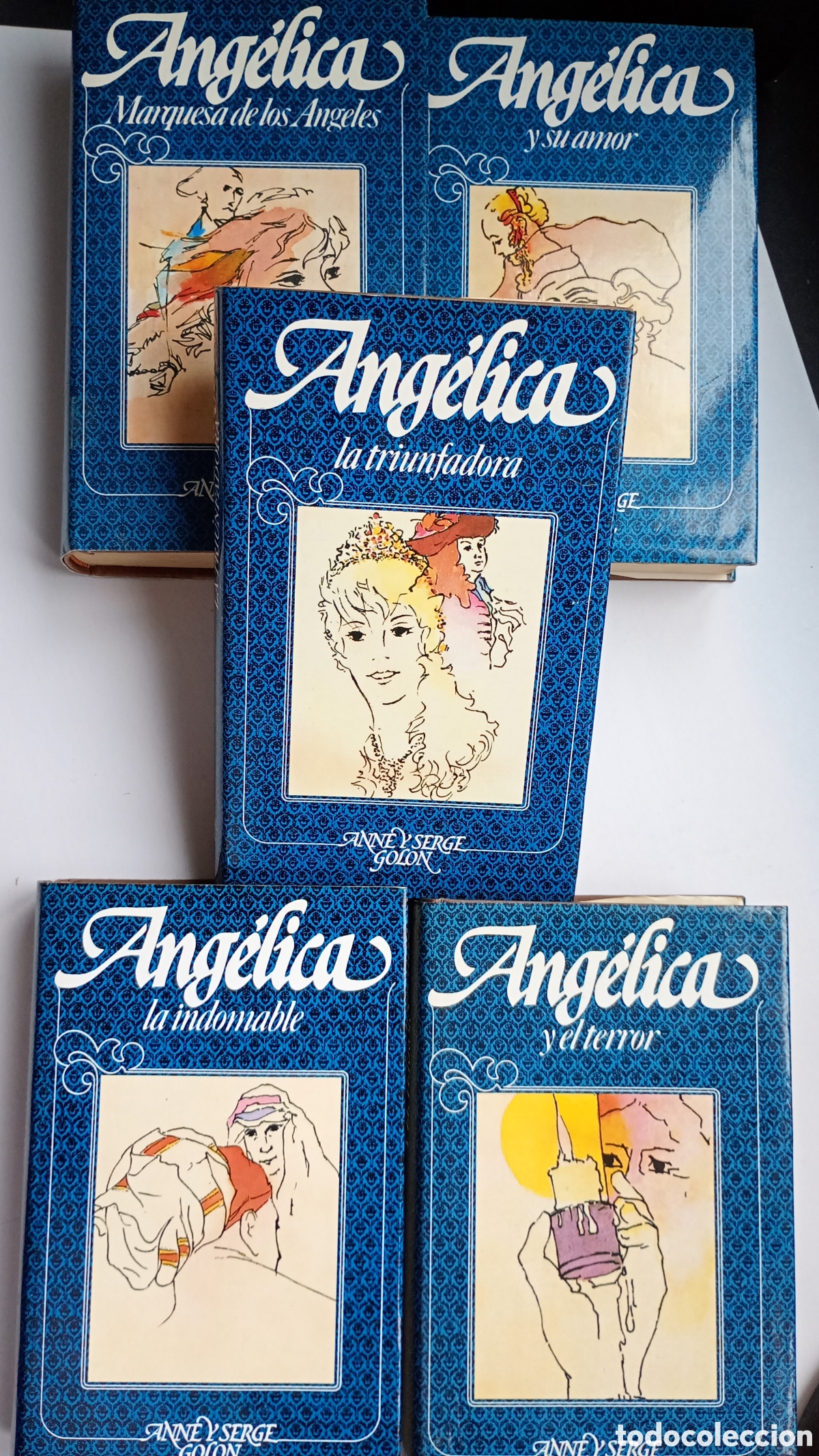 Libros de segunda mano: Anne y Serge Golon 5 libros: Ang&eacute;lica la triunfadora (12), A. y el terror (9), A y su amor...