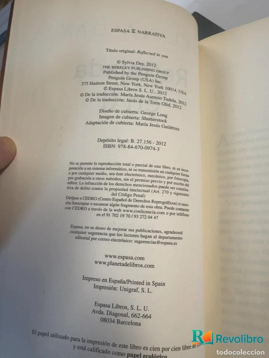 Libros de segunda mano: Reflejada en ti - Sylvia Day - Foto 3