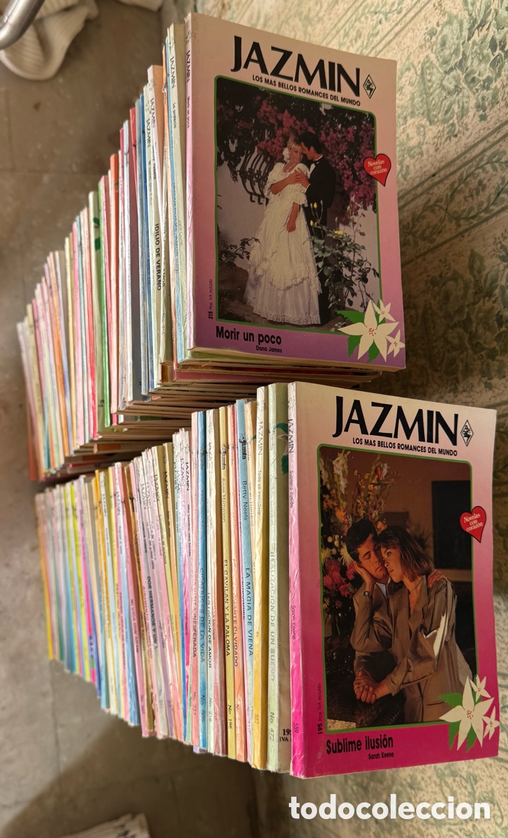 Libros de segunda mano: Lote de 160 novelas rom&aacute;nticas antiguas Jazm&iacute;n