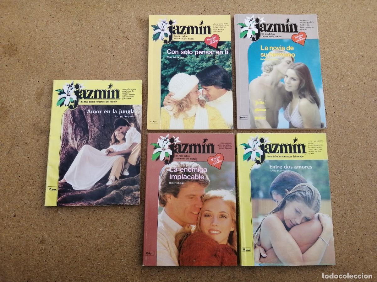 Libros de segunda mano: 5 NOVELAS JAZMIN (CON SOLO PENSAR EN TI - ENTRE DOS AMORES - LA NOVIA DE SU HERMANO -...)