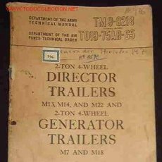 Libros de segunda mano: MANUAL 'GENERATOR TRAILERS', 1953, 264 PÁGINAS, EN INGLÉS