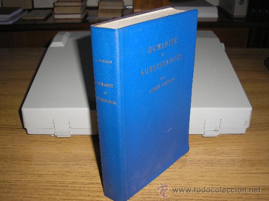 Libros de segunda mano: HUMANIT&Eacute; ET SUBSISTANCES (ANDR&Eacute; GUERRIN) - Foto 1