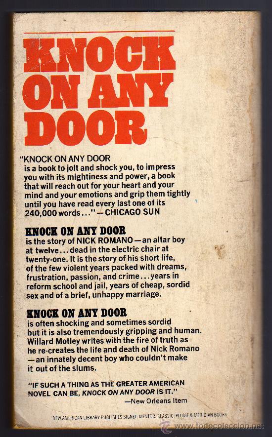 Libros de segunda mano: KNOCK ON ANY  - WILLARD MOTLEY. - Foto 2