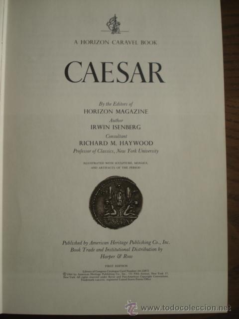 Libros de segunda mano: - JULIO CAESAR- Biografia en ingl&eacute;s.- IRWIN- ISENBERG - Foto 2