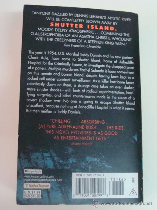 Libros de segunda mano: LIBRO EN INGL&Eacute;S. SHUTTER ISLAND DE DENNIS LEHANE. EDICI&Oacute;N BOLSILLO. - Foto 2