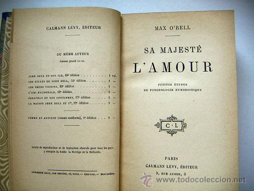Libros de segunda mano: sa majeste l&acute;amour por Max o&acute;rell - Foto 2