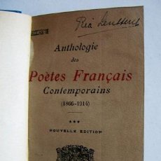 Libros de segunda mano: ANTHOLOGIE DES POÈTES FRANÇAIS CONTEMPORAINS 1920