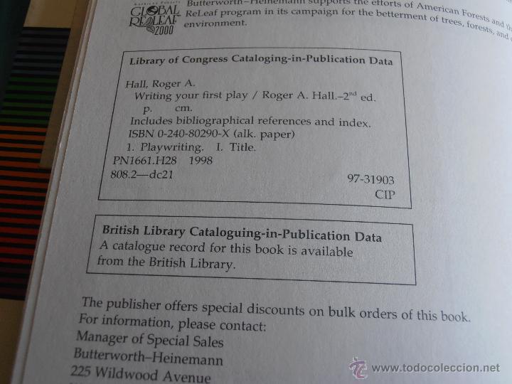 Libros de segunda mano: WRITING YOUR FIRST PLAY, ROGER A. HALL, SECOND EDITION - Foto 4