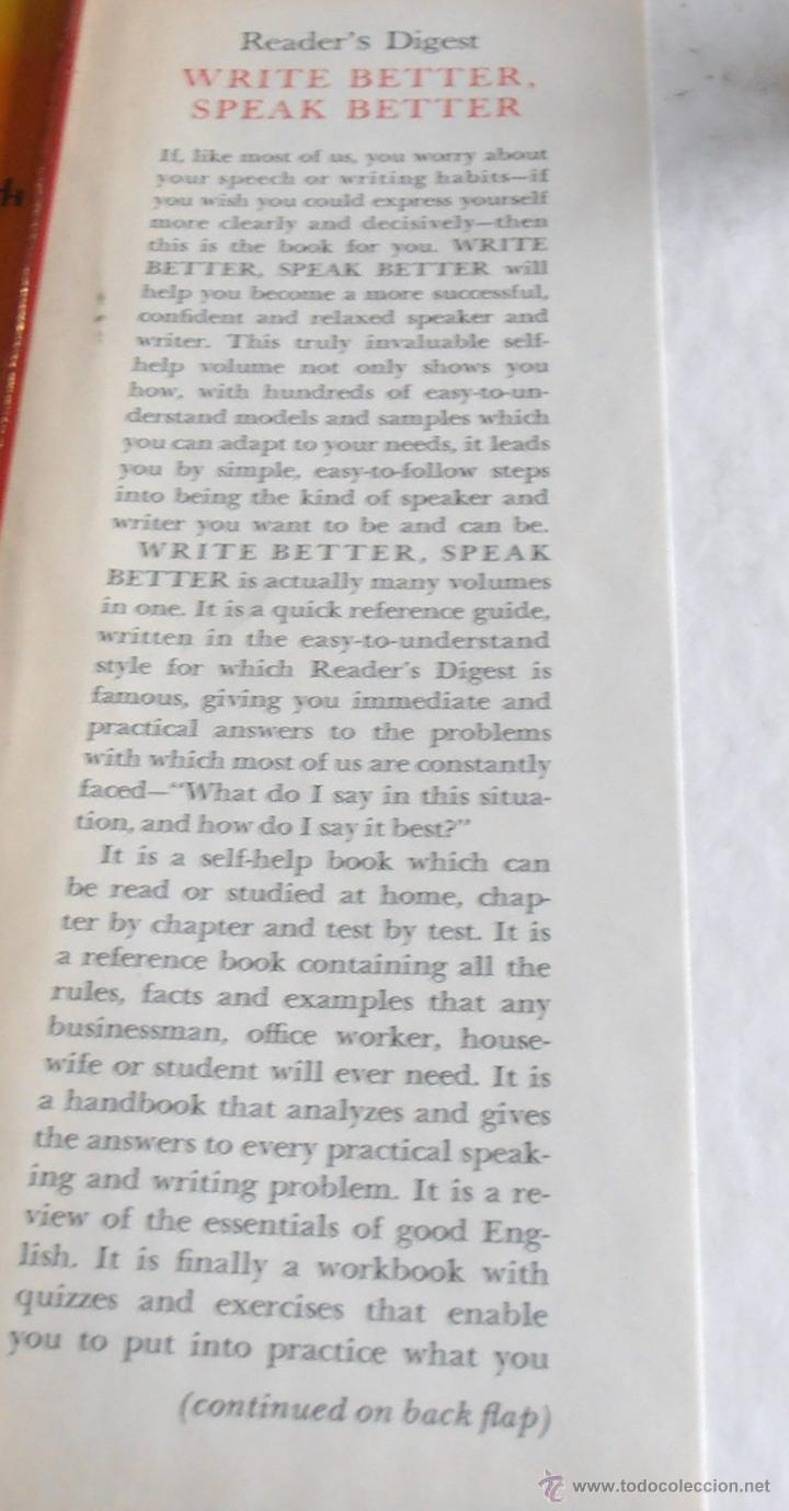 Libros de segunda mano: WRITE BETTER. SPEAK BETTER, READERS DIGEST - Foto 4