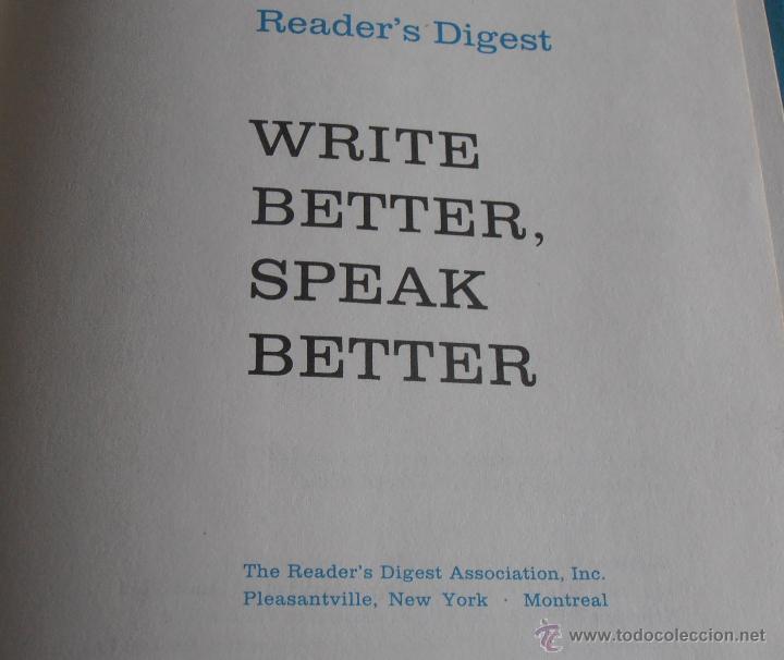 Libros de segunda mano: WRITE BETTER. SPEAK BETTER, READERS DIGEST - Foto 6