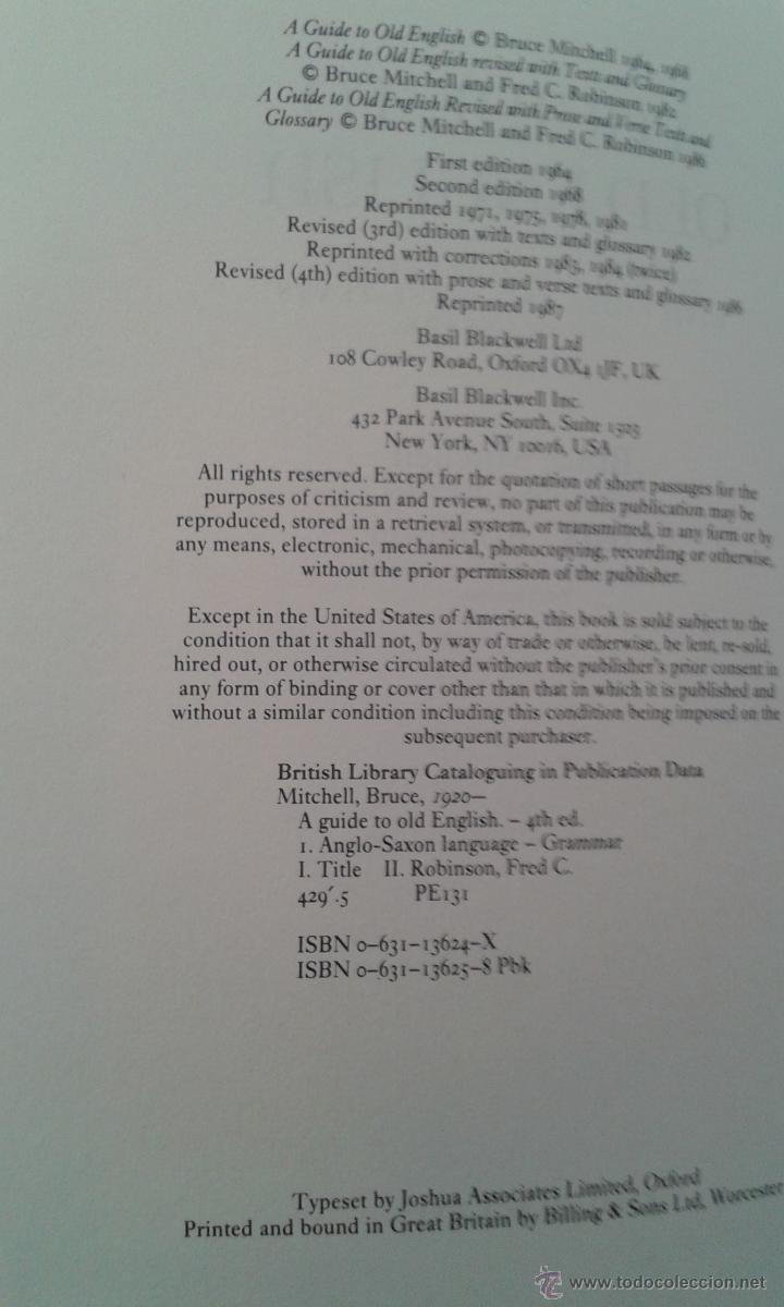 Libros de segunda mano: A GUIDE TO OLD ENGLISH - Foto 2