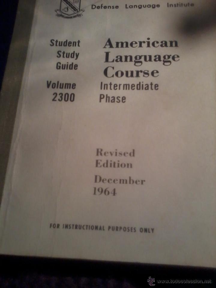 Libros de segunda mano: AMERICAN LANGUAGE COURSE. ELEMENTARY . INTERMEDIATE PHASE. DEFENSE LANGUAGE INSTITUTE. EST9B3 - Foto 1