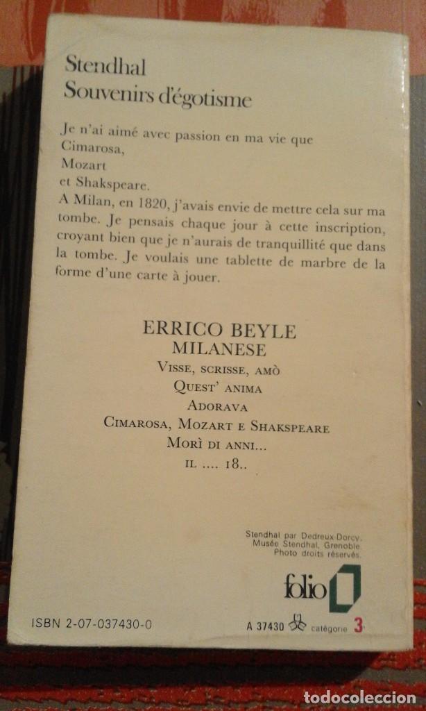 Libros de segunda mano: Souvenirs d&eacute;gotisme - Stendhal - en franc&eacute;s - Foto 2