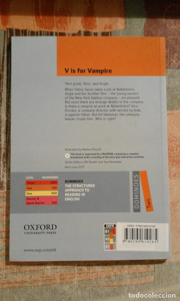 Libros de segunda mano: V is for Vampire - Lesley Thompson - en ingl&eacute;s - Foto 2