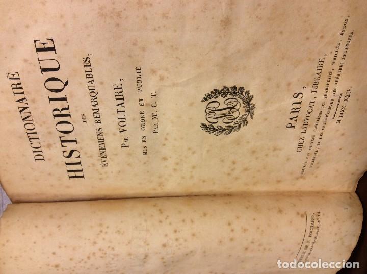 Libros de segunda mano: Dictionnaire Historique - Voltaire - Foto 2