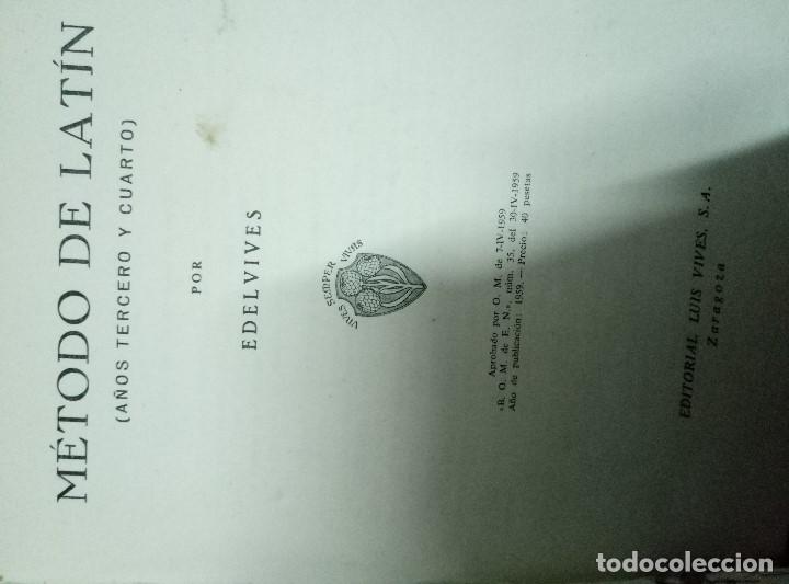 Libros de segunda mano: M&eacute;todo de Lat&iacute;n - Tercero y Cuarto - Foto 2