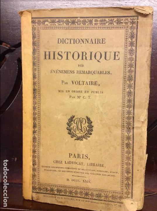 Libros de segunda mano: Dictionnaire Historique - Voltaire - Foto 1