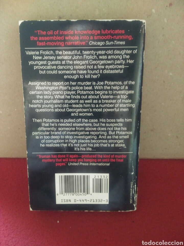 Libros de segunda mano: Murder in Georgetown. Margaret Truman - Foto 2