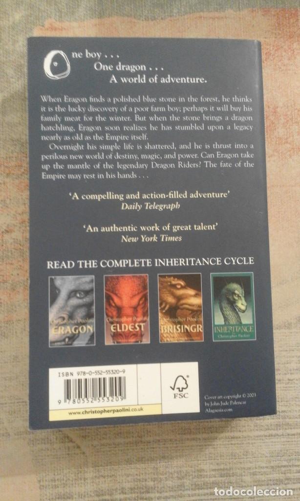 Libros de segunda mano: Eragon - Christopher Paolini - en ingl&eacute;s - Foto 2