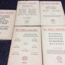 Libros de segunda mano: LES LETTRES NOUVELLES, LOTE DE 5 EJEMPLARES, LIBROS SOBRE LITERATURA EDICION FRANCESA AÑOS 60