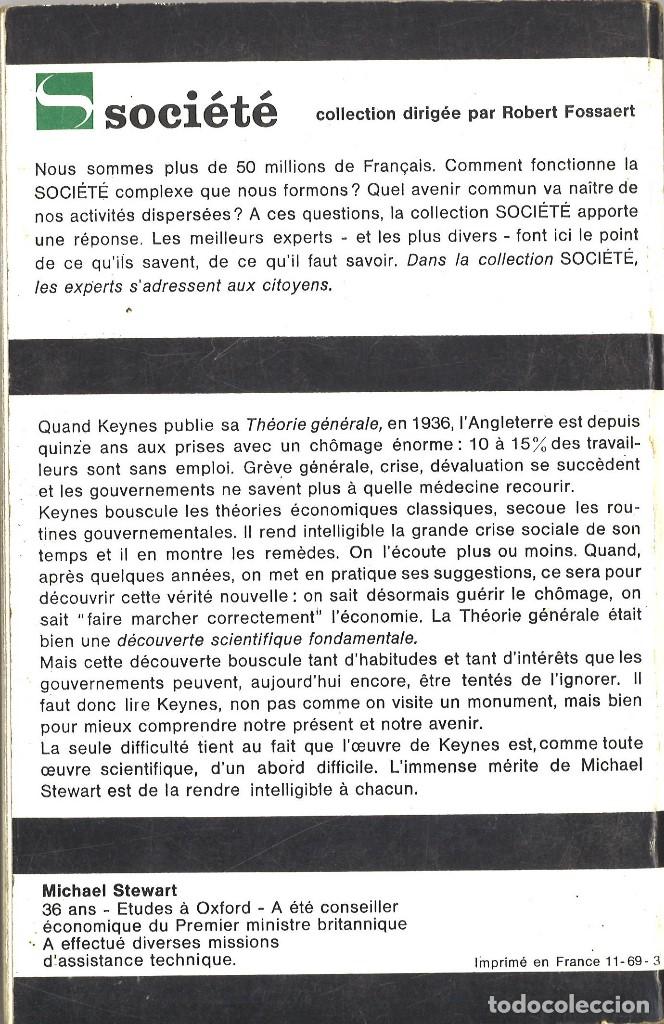 Libros de segunda mano: Keynes. Michael Stewart. 1969. En franc&eacute;s - Foto 2