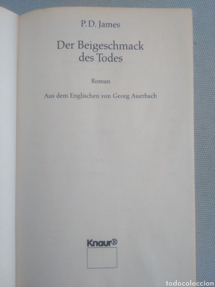 Libros de segunda mano: Der Beigeschmack des Todes. P.D. James - Foto 3
