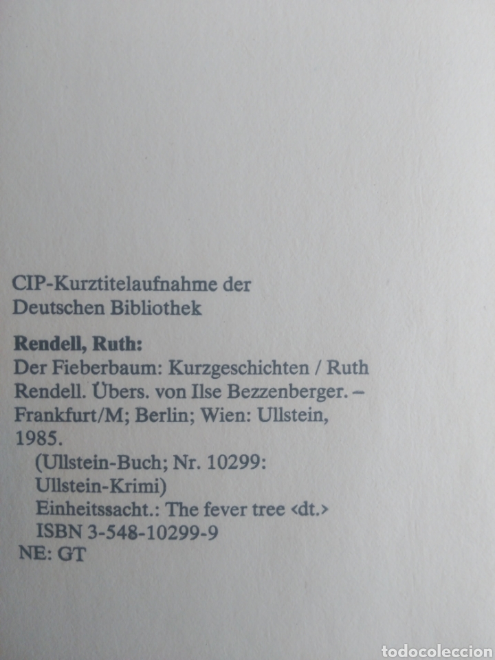 Libros de segunda mano: Der Fieberbaum. Ruth Rendell - Foto 4