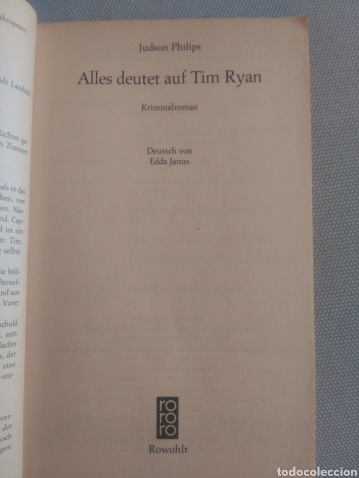Libros de segunda mano: Alles deutet auf Tim Ryan. Judson Philips - Foto 3