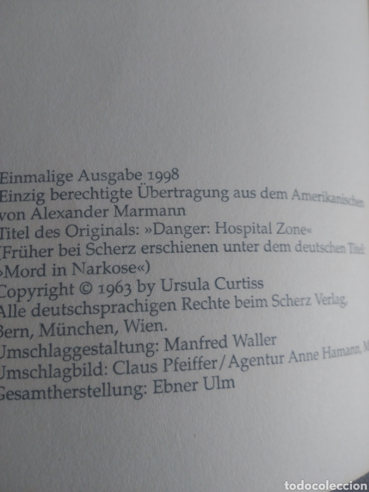 Libros de segunda mano: Narkose. Ursula Curtiss - Foto 4