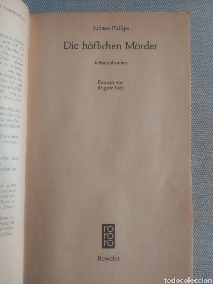 Libros de segunda mano: Die h&ouml;flichen M&ouml;rder. Judson Philips - Foto 3