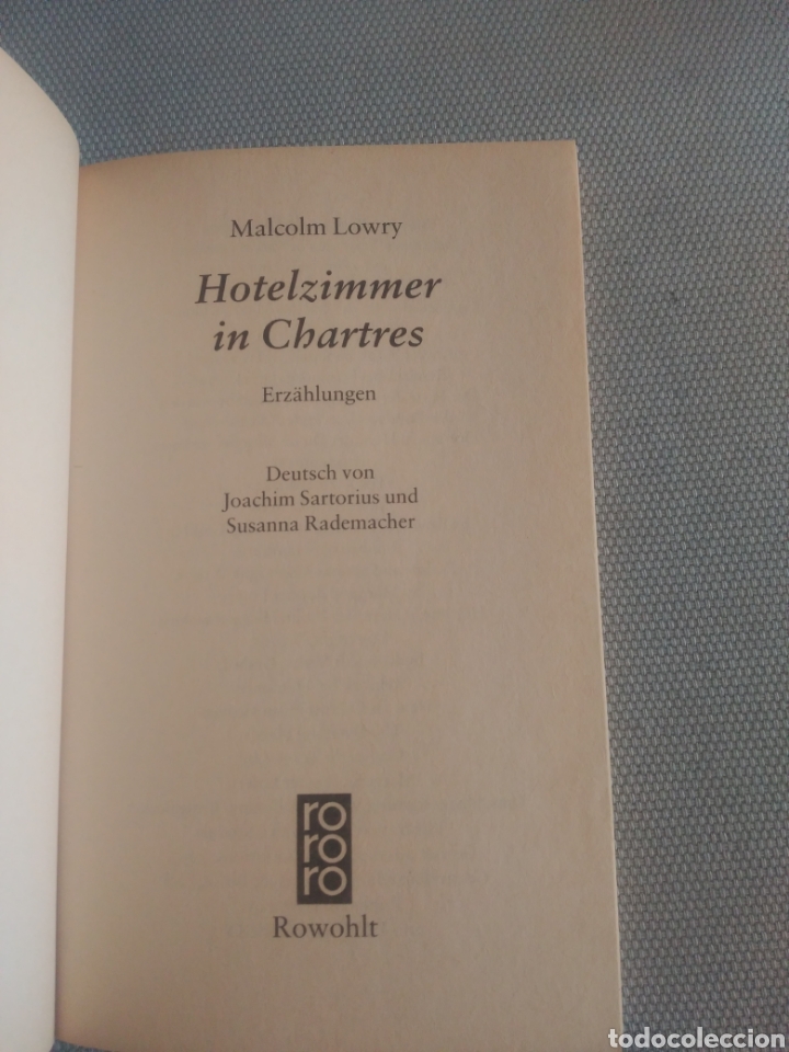 Libros de segunda mano: Hotelzimmer in chartres. Malcom Lowry - Foto 3