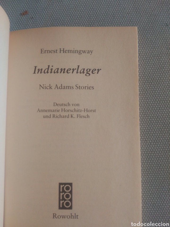 Libros de segunda mano: Indianer lager. Ernest Hemingway - Foto 3