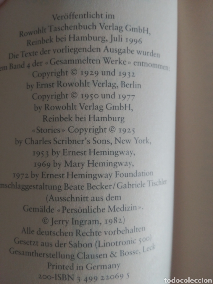 Libros de segunda mano: Indianer lager. Ernest Hemingway - Foto 4