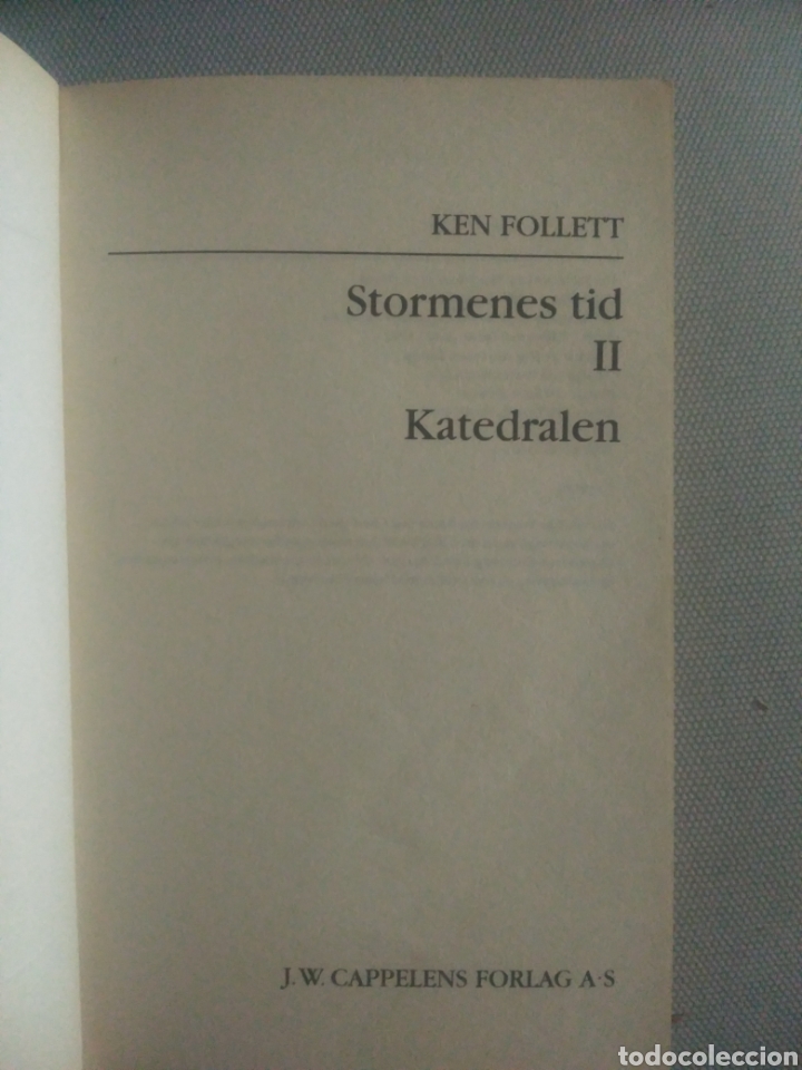 Libros de segunda mano: Stormenes tid. Ken Follet - Foto 3