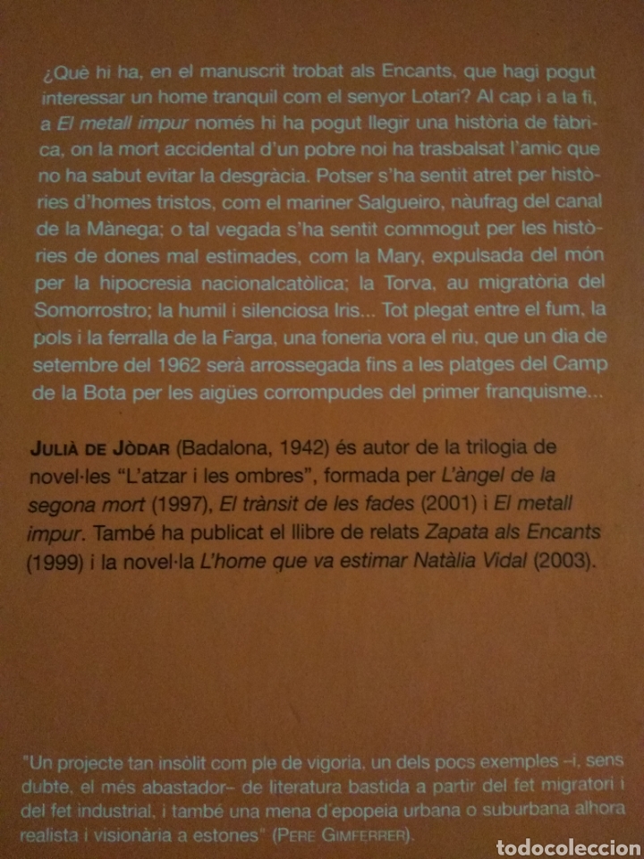 Libros de segunda mano: El metall impur. Juli&agrave; de J&ograve;dar - Foto 2