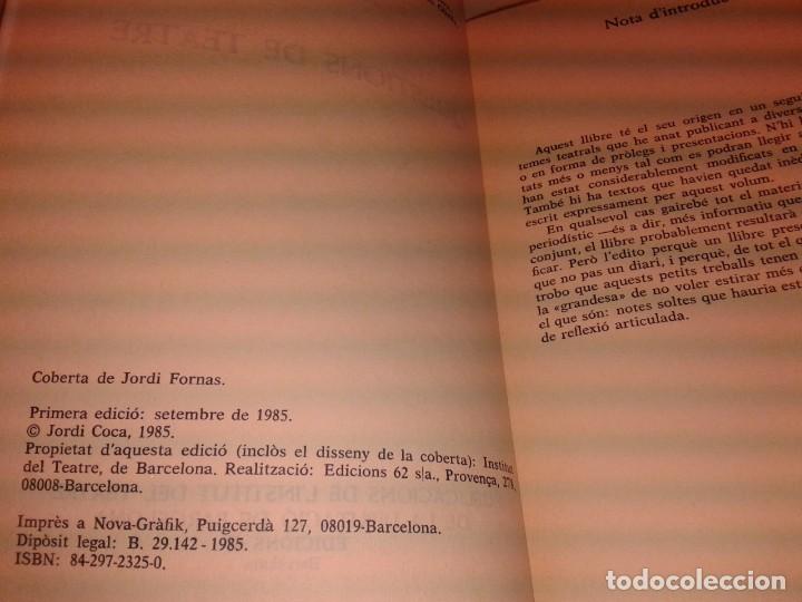 Libros de segunda mano: QUESTIONS DE TEATRE 1985 - Foto 2