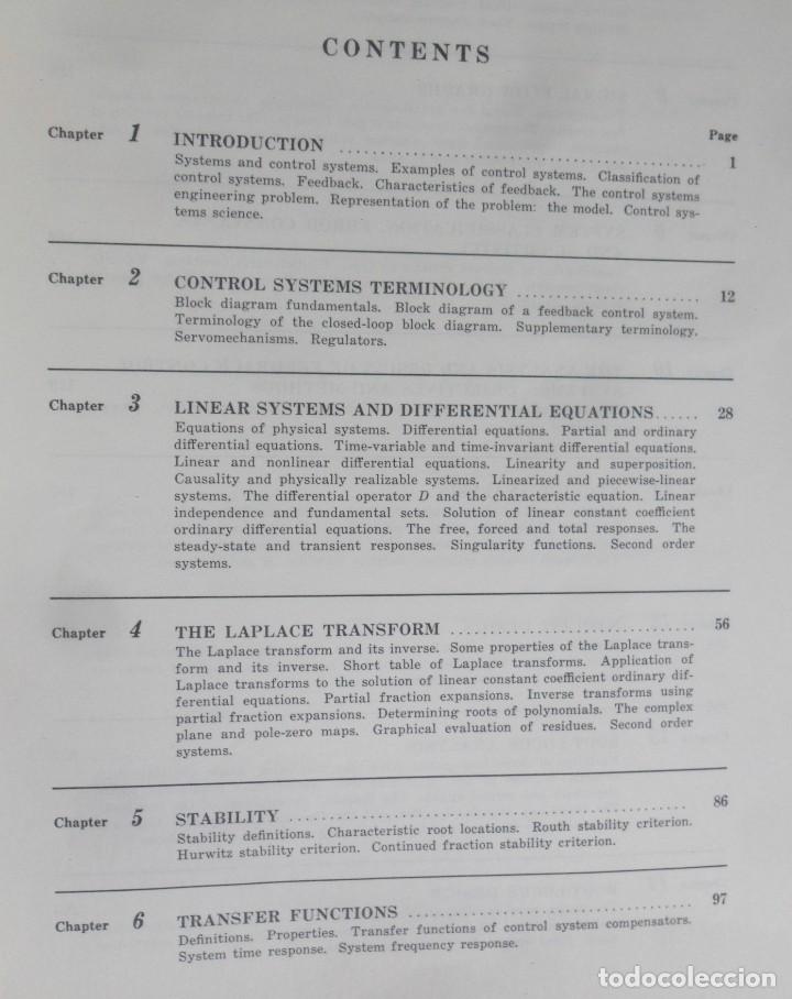 Libros de segunda mano: FEEDBACK AND CONTROL SYSTEMS - THEORY AND PROBLEMS - SCHAUM PUBLISHING - 1967 - Foto 3