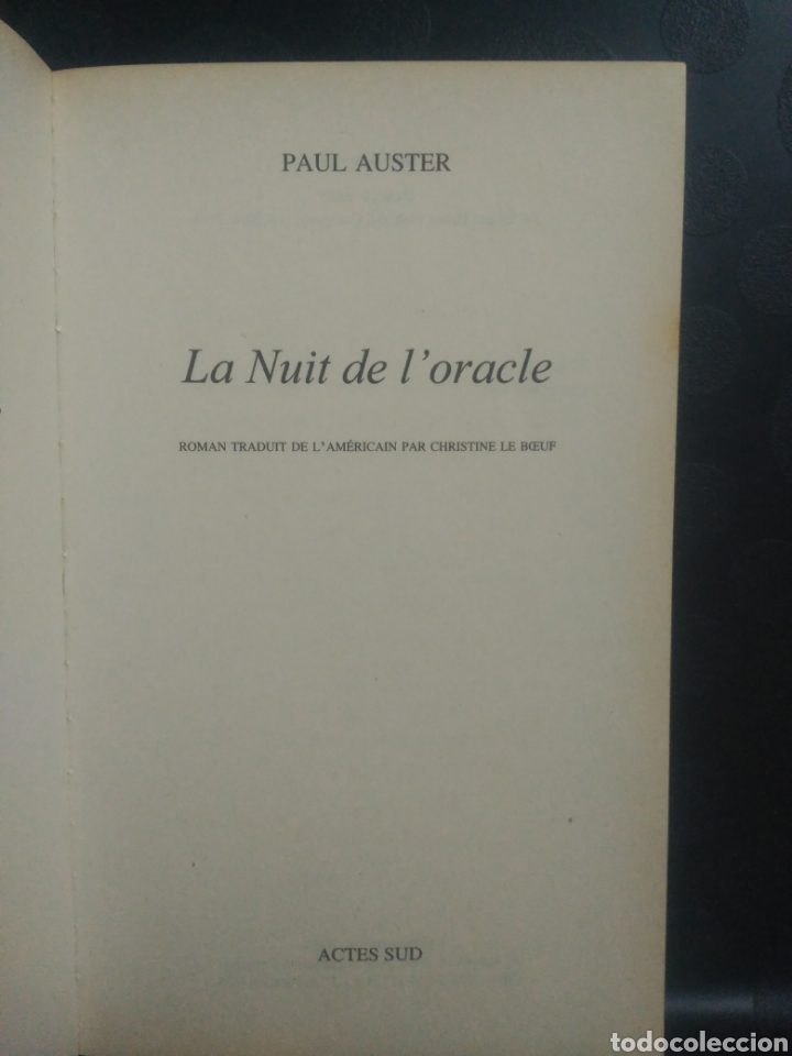 Libros de segunda mano: La nuit de loracle. Paul Auster - Foto 3
