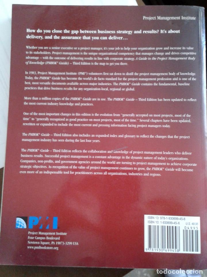 Libros de segunda mano: PROJECT MANAGEMENT BODY OF KNOWLEDGE GUIDE. EN INGL&Eacute;S - Foto 2