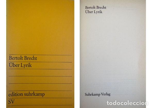 Libros de segunda mano: BRECHT, Bertolt.  &Uuml;ber Lyrik. 1964. - Foto 1