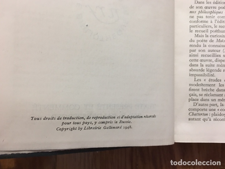 Libros de segunda mano: Alfred de Vigny ed PL&Eacute;IADE - Foto 8