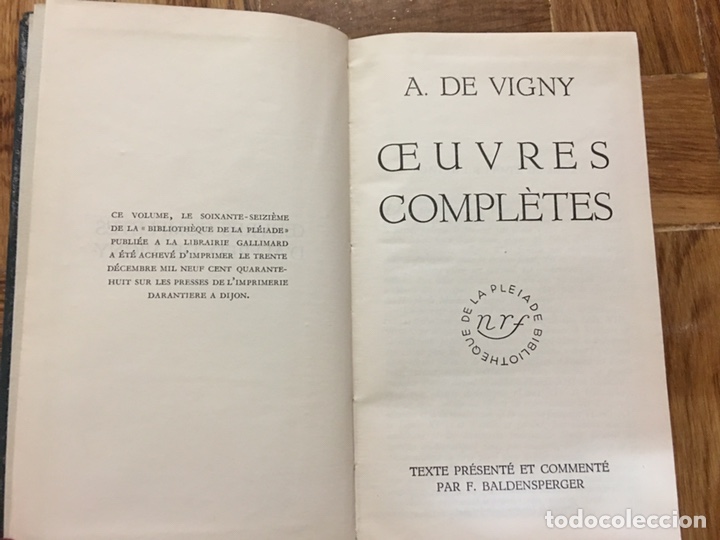 Libros de segunda mano: Alfred de Vigny ed PL&Eacute;IADE - Foto 9
