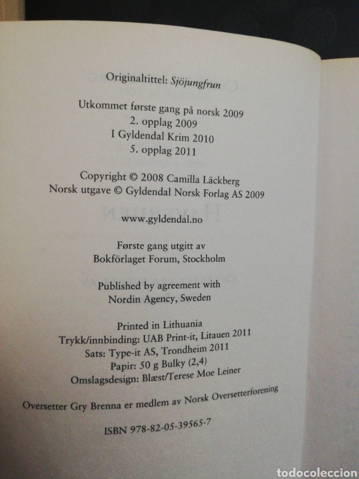 Libros de segunda mano: Havfruen. Camilla L&auml;ckberg - Foto 4