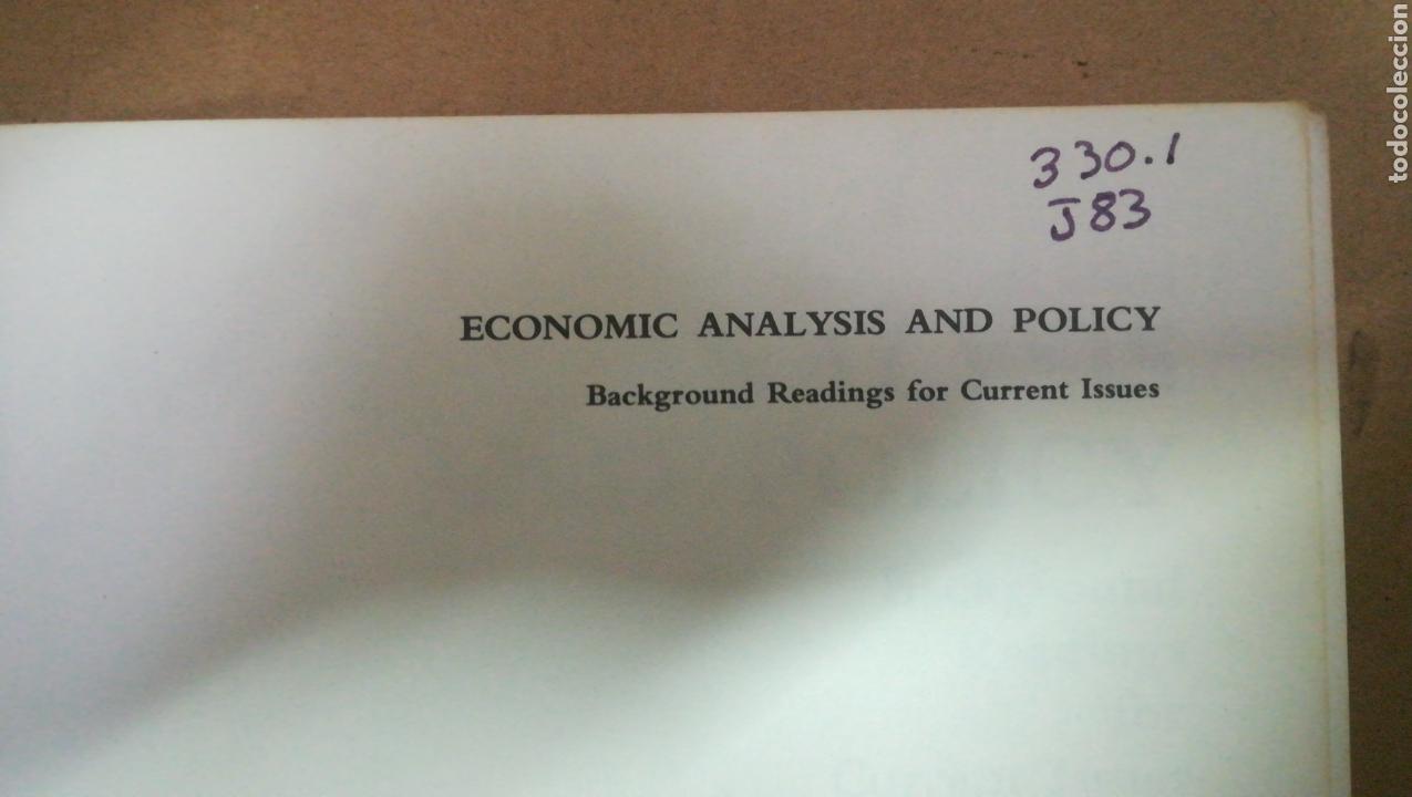 Libros de segunda mano: ECONOMIC ANALYSIS AND POLICY. 1974. - Foto 5