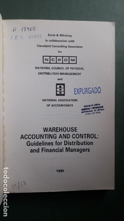 Libros de segunda mano: WAREHOUSE ACCOUNTING AND CONTROL, 1985 - Foto 2